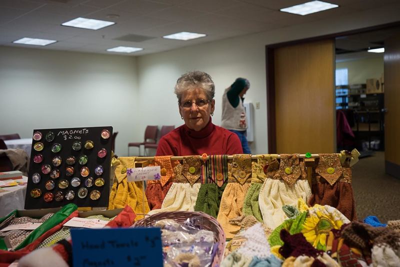 Kate South is shown with items that will be available at the Lewes Presbyterian Church Christmas Bazaar Dec. 5. SOURCE SUBMITTED